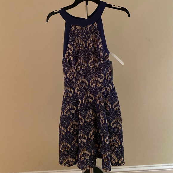 Speechless Blue Lace Dress - Picture 1 of 3